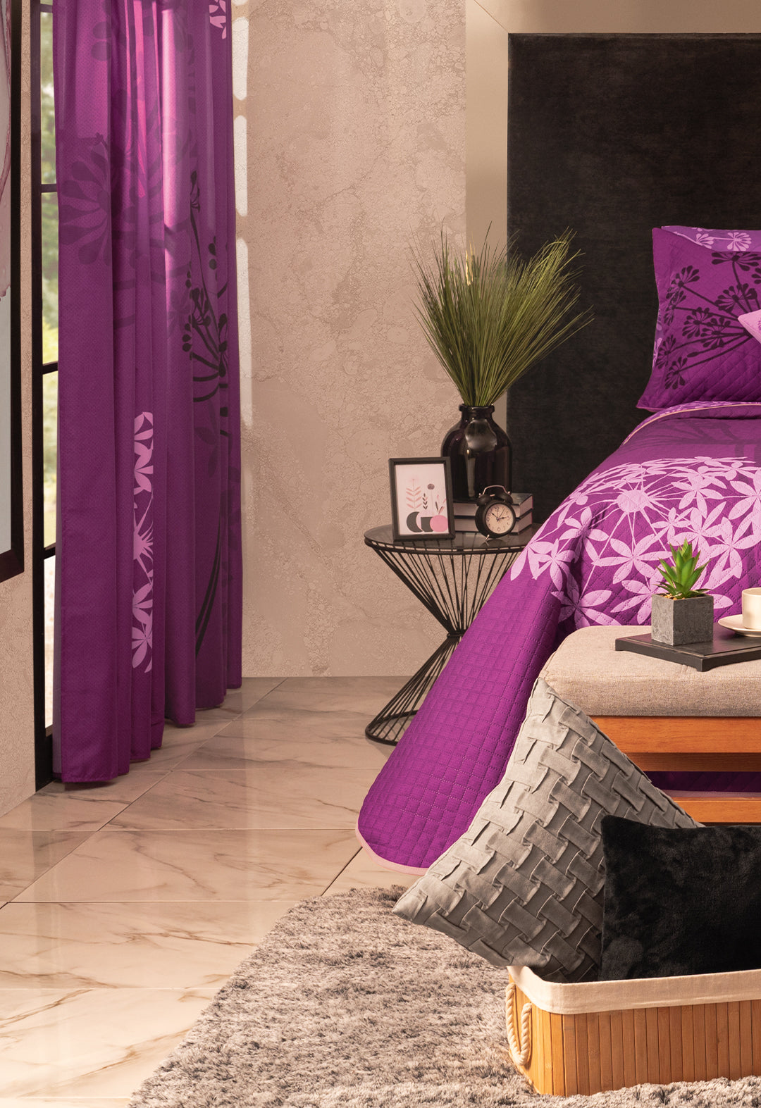 Violet Curtain Set