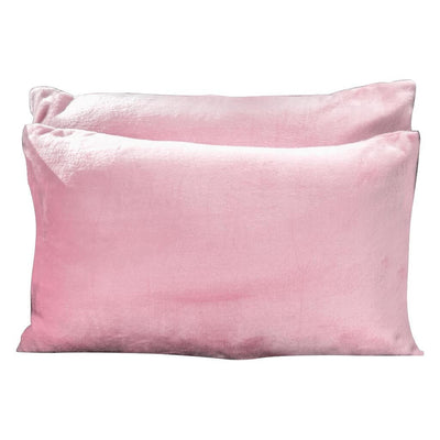 Juego De Almohada Flannel  Rosa